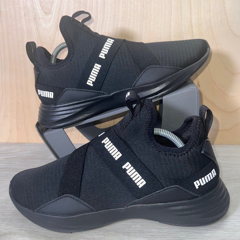 Puma Radiate Mid Black/White 376093-01 Women's 7.5‎